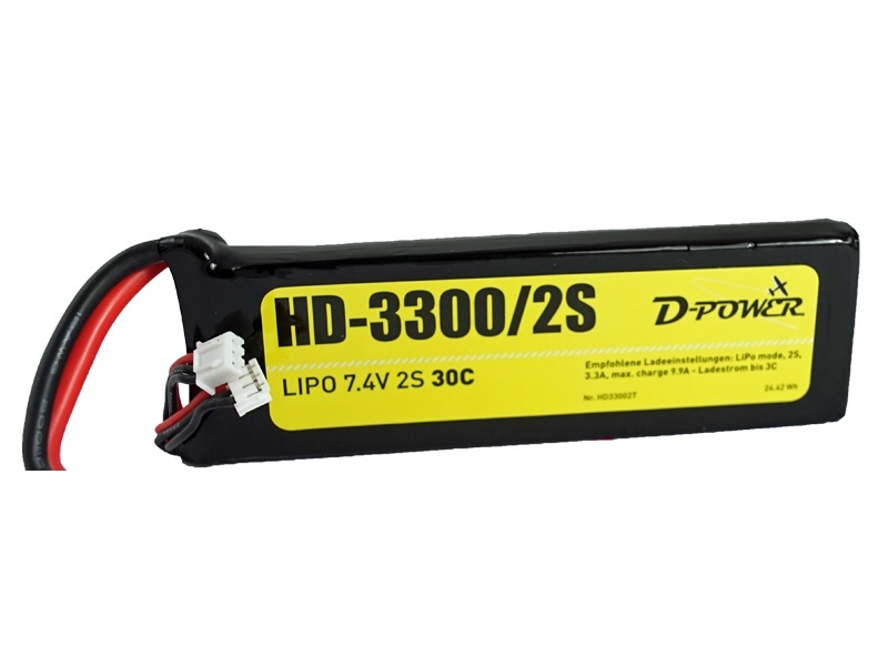 D-Power HD-3300 2S Lipo (7,4V) 30C XT-60