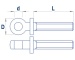 Augenschraube M3x12mm (10 Stück)